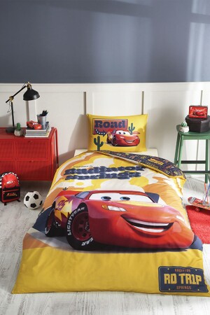 Cars Radiators Single Disney lizenziertes elastisches Spannbettlaken-Kinderbettbezug-Set PR-EVTEKSTILI-58045101327 - 2