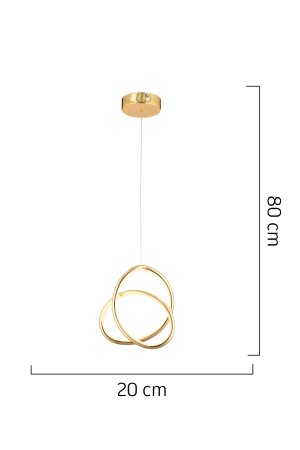 Castle Gold Pendelleuchte 30 Watt Pendelleuchte 3 Farben LED Moderne Küche Badezimmer Led Wohnzimmer Pendelleuchte Kronleuchter 11294-02-GD - 5