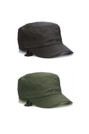 Castro-Hut in Schwarz und Khaki, 2er-Set, Castro-Khaki-Schwarz - 3