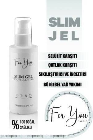 Çatlak Ve Selülit Karşıtı- Çatlak Bakım- Bölgesel Inceltici - Vücut Sıkılaştırıcı Slim Jel 150 ml - 3