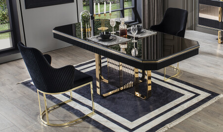 Cavalli Luxuriöses schwarzes Esszimmer - 10