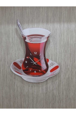 Çay model mutfak duvar Saati 45x30 Cm Uv Baskılı - 2