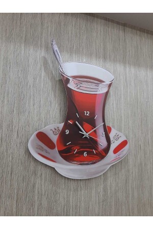 Çay model mutfak duvar Saati 45x30 Cm Uv Baskılı - 4