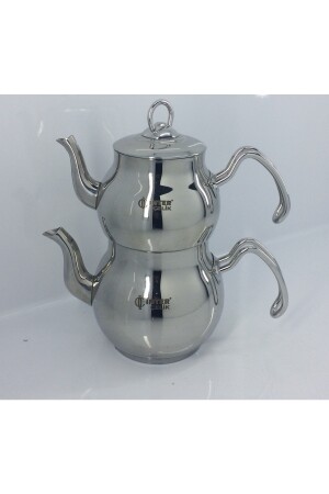 Çelik Mercan Metal Kulp Sade Mini Boy Çaydanlık 1176m - 4