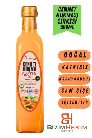 Cennet Hurması Sirkesi %100 Doğal Fermantasyon Koruyucusuz Katkısız 500 ml - 1