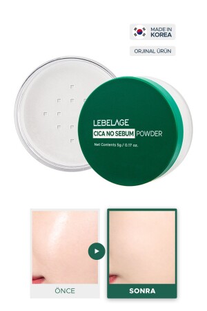 Centella Içeren- Yağlanma Karşıtı Ve Makyaj Sabitleyici Toz Pudra Cica No Sebum Powder - 2