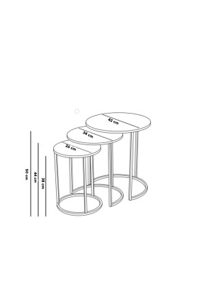 Ceylin 3-Sitzer-Couchtisch, silberfarbenes Metallbein, schwarzer Spiegel PukkaZigon - 5