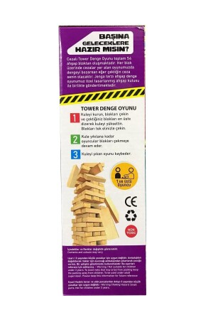 Cezalı Jenga - Denge Oyunu - Doğal Ahşap Jenga CJG-02 - 9