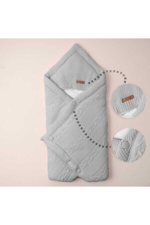 Cfr Unisex Baby Welsoft Knitwear Graue Wickeldecke CFR3K - 1