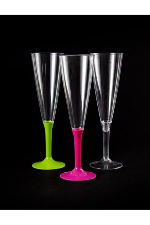 Champagnerglas aus Kunststoff (10 Stück), graue Farbe - 4