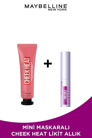 Cheek Heat Likit Allık - 15 Nude Burn & Mini Falsies Surreal Maskara 4.7 ML Makyaj Seti - 1