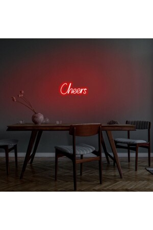 - Cheers - Led Dekoratif Duvar Aydınlatması Neon Duvar Yazısı Sihirli Led Mesajlar -neongraph DEC010060 - 2