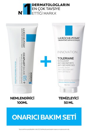 Cicaplast Baume B5 Onarıcı ve Yatıştırıcı Bakım Kremi 100ml & Toleriane Caring Wash Temizleyici 50ml - 2