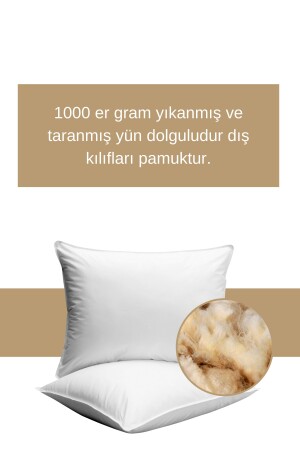 Çift Kişilik Doğal Yün Yorgan 2 Adet Yün Yastık 5000 - 5