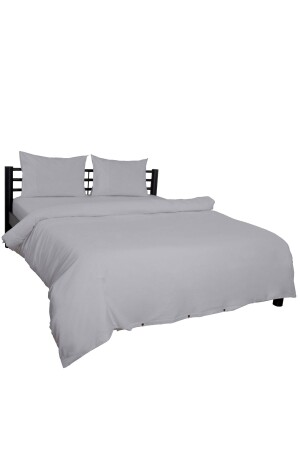 %100 Pamuklu Çift Kişilik Nevresim Takımı | Pamuklu Nevresim Takımı | Açık Gri Nevresim Takımı cotton double duvet cover set - 1