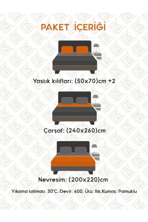 %100 Pamuklu Çift Kişilik Nevresim Takımı | Pamuklu Nevresim Takımı | Bej Nevresim Takımı cotton double duvet cover set - 4