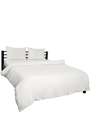 %100 Pamuklu Çift Kişilik Nevresim Takımı | Pamuklu Nevresim Takımı | Beyaz Nevresim Takımı cotton double duvet cover set - 2