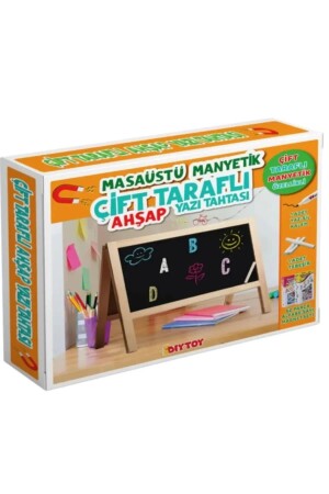 Çift Taraflı Manyetik Ahşap Yazı Tahtası 62 Parça Alfabe Ve Sayı Hediyelik Eğitici Oyuncak Toys 512552151 - 6