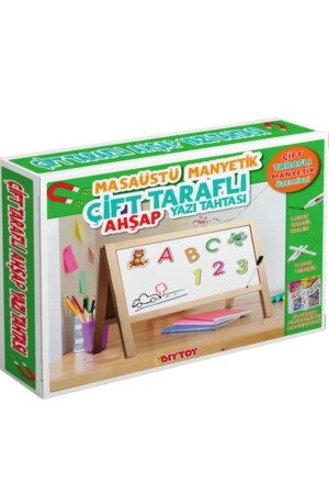 Çift Taraflı Manyetik Ahşap Yazı Tahtası 62 Parça Alfabe Ve Sayı Hediyelik Eğitici Oyuncak Toys 512552151 - 8