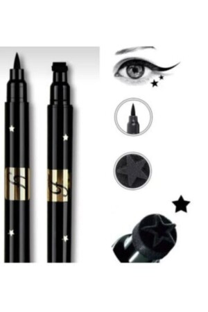 Çift Uçlu Yıldız Desenli Eyeliner - 2