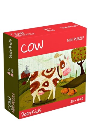 Çiftlik Sevimli Inek Mini Puzzle 40 Parça 4 Yaş - 2