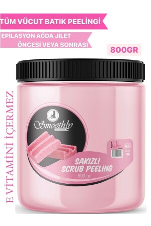 Çilek Bacak Peeling Batık Peelingi Sakız 800g E Vitamini Içermez - 2