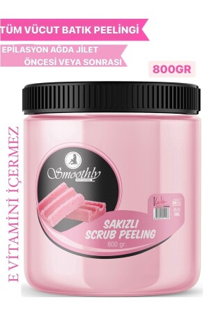 Çilek Bacak Peeling Batık Peelingi Sakız 800g E Vitamini Içermez - 1