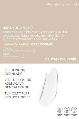 Cilt Beyazlatıcı Aydınlatıcı Glutatyonlu Leke Karşıtı Krem Kolajen- Niacinamide & Kojik Asitli 50 ml - 9