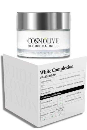 Cilt Beyazlatıcı Leke Karşıtı Nemlendirici Yüz Ve Vücut Kremi Cam Kavanozlu Premium Doğal Tasarım white complexion face cream - 6