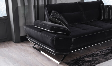 Clara Schwarzes Sofa - 7