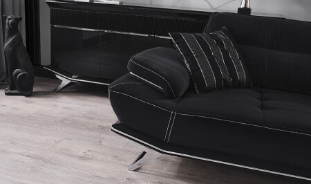 Clara Schwarzes Sofa - 8