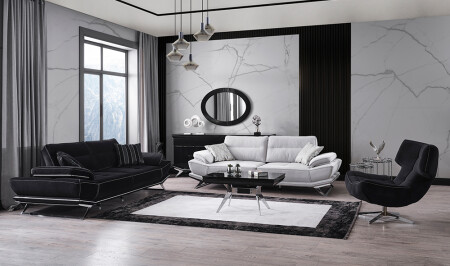 Clara Schwarzes Sofaset - 2