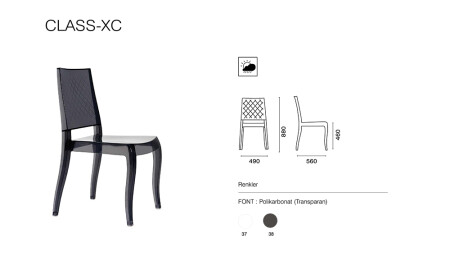 Class-XC Sandalye 2 Adet - 5