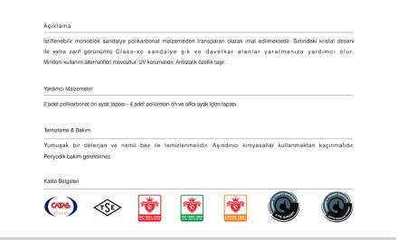 Class-XC Sandalye 2 Adet - 10