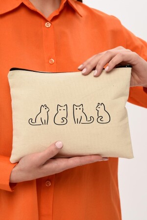 Clutch Little Cats Canvas-Make-up-Tasche - 1