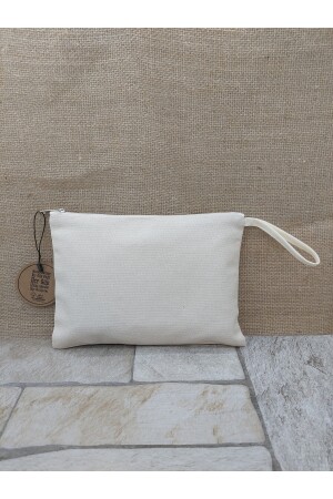 Clutch mit Holzschnitt-Augenmuster, Portfolio-Tasche, Make-up-Tasche - 5