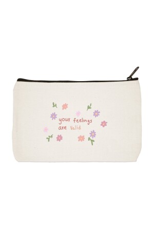 Clutch Your Feelings Are Valid, bedruckte Stoff-Make-up-Tasche – Stifthalter – Handtasche - 2