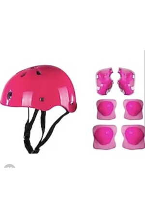 Çocuk Kask Dizlik Dirseklik Eldiven Seti Koruyucu Set Scooter Paten Koruyucu Ful Set Kckhkhuhhv - 2