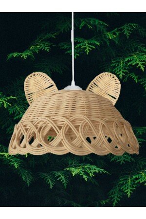 Çocuk Odası Kulaklı Avize Bohem Rattan Bambu Hasır Avize 30cm - 5