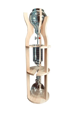 Cold Brew Brühgläser und Ständer (Holzständer), 2 Lt – Cold Drip, Cold Coffee Brewing Tower BGM003 - 1