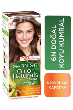 Color Naturals Haarfärbemittel 6n Natural Dark Auburn - 2