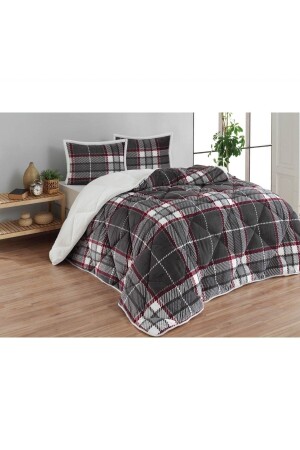 Comforter Çift Kişilik Yorgan Set Anna Gri 00105 - 1