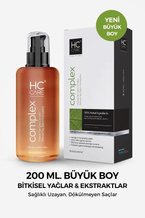 Complex Bitkisel Saç Bakım Kompleksi - 200 Ml Büyük Boy - 1