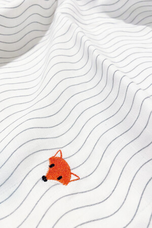 Cool Fox besticktes Musselin-Bezugsset aus 100 % Baumwolle (90 x 90 cm, 2 Stück) BABYMUSLIN0104 - 6