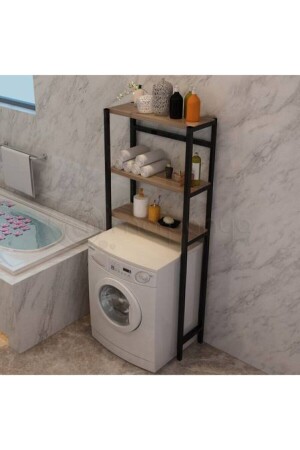 Cosar Group Çamaşır Makinesi Üstü Düzenleyici Banyo Rafı Makina Üstü Çok Amaçlı Dolap sarı87868 - 6