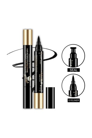 Cosmetics Suya Dayanıklı Çift Taraflı 24 Saat Damga Eyeliner - Ince Damga - 1