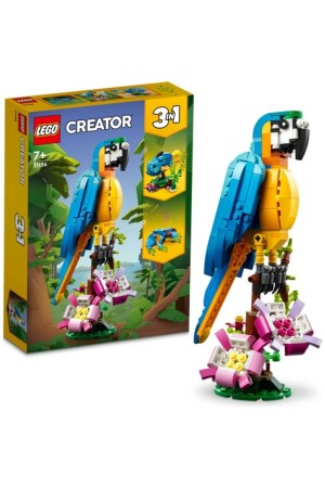 ® Creator Exotic Parrot 31136 – Spielzeug-Bauset für Kinder ab 7 Jahren (253 Teile) - 5