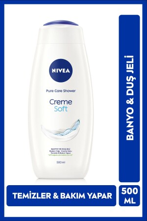 Creme Soft Creamy Touch Bade- und Duschgel 500 ml – Körperfeuchtigkeitscreme – Mandelöl – glatte Haut - 2