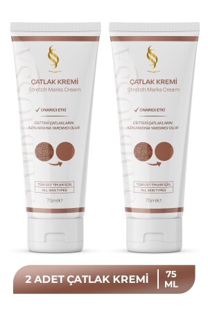 Creme zur Dehnungsstreifenreparatur und Dehnungsprävention, 75 ml, 2er-Set - 1