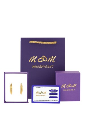 Creolen aus 14 Karat Gold für Damen - 8